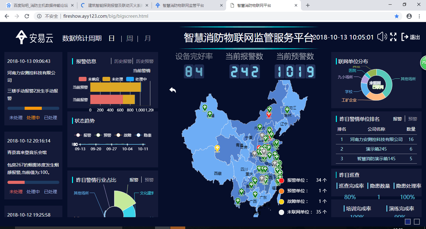 智慧消防物聯(lián)網(wǎng)監(jiān)管服務(wù)平臺(tái)